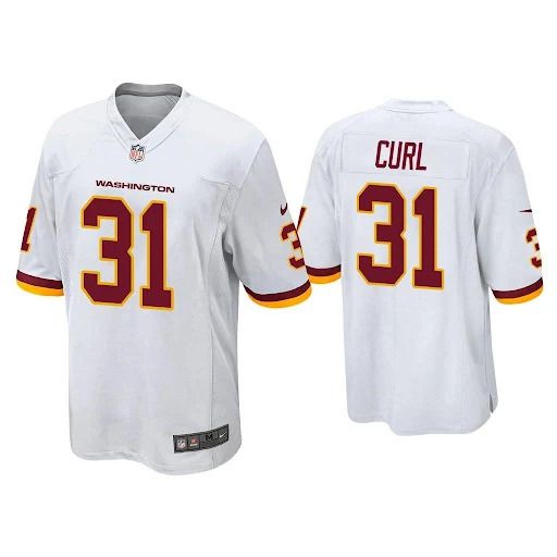 Men Washington Redskins #31 Kamren Curl Nike White Game NFL Jersey->washington redskins->NFL Jersey